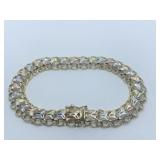 14K TRI COLOR GOLD ITALY BRACELET 7.75" -11.84