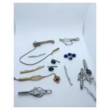 MONEY CLIPS W/ SHIP, GUN, "H", BOWLING BALLS,