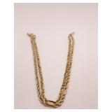 14K GOLD 20" CHAIN ROPE & LINK CUSTOM NECKLACE
