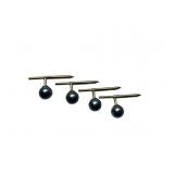 GRAY CULTURED PEARL 4 PC. STUD SET IN 14K K