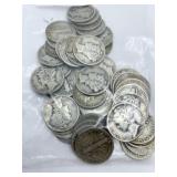 (50) MERCURY DIMES