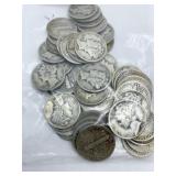 (50) MERCURY DIMES