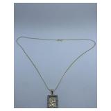 NECKLACE 18" GOLD W/ DIAMOND AND GOLD PENDANT 3.6