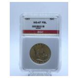 1951 - LIBERTY HALF - GRADED MS-67 FBL