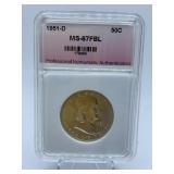 1951-D - LIBERTY HALF - GRADED MS-67FBL