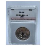 1951 - LIBERTY HALF - GRADED PR-68