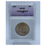 1952 - LIBERTY HALF- GRADED MS-66