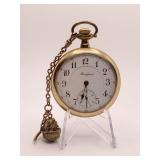 ROCKFORD POCKET WATCH W/ FOB 1.75" D - 20 YEAR