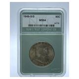 1949-S/S- LIBERTY HALF - MS64 - GRADED
