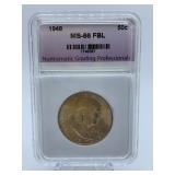 1948 - MS-66 LIBERTY HALF- GRADED