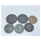 1804 & 1806 HALF CENT, 1943 S PENNY, 1943 PENNY,