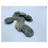 (25) SILVER WAR NICKELS
