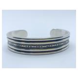 W. DORAN CUFF BRACELET W/ XX DESIGN 61.51 GRAMS