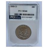 1959-D - LIBERTY HALF - GRADED PCI MS66