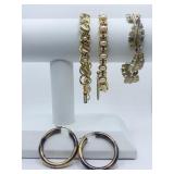 10 GOLD FILLED GROUP, EARRINGS, BRACELETS, ETC.