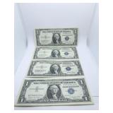 (3) $1.00 SILVER CERTIFICATES 1935 E- D86963635I,
