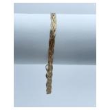 14K 7" WOVEN DESIGN BRACELET MARKED 585- 2.3