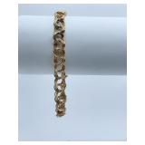 14K TRIPLE LINK GOLD BRACELET 4.1 GRAMS