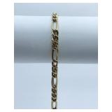 14K GOLD DOUBLE LINK 8" BRACELET 5.5 GRAMS