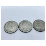 V-NICKELS 1902, 1911, 1912