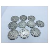 (10) SILVER DOLLARS ASSORTED DATES
