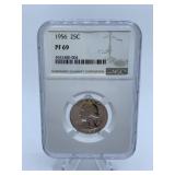 1956 LIBERTY QUARTER - GRADED PF69