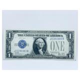 1928 B SILVER CERTIFICATE BLUE SEAL S/N -
