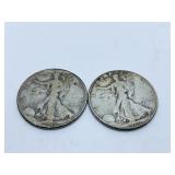 (2) SILVER HALF DOLLARS 1945-D, 1946