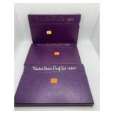 UNITED STATES PROOF SET 1985, 1986, 1987