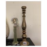 BOMBAY CANDLE STICK, WOMAN W/ HAT HOLDER