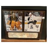WOOD PLAQUE WITH PHOTOS OF FLEURY & RECCHI FEAR