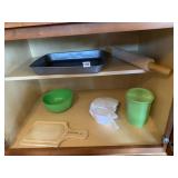 ROLLING PIN LG., BAKING PAN, FARBER WARE BREAD