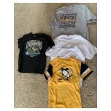 4 SPORTS T SHIRTS INCL. PENGUINS XL