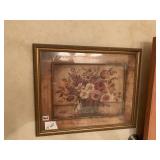 FRAMED FLOWERS IN FRAME 18" X 22"
