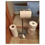 CHROME TOILET PAPER HOLDER W/ ROLLS
