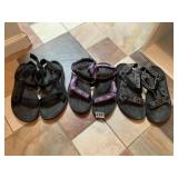 3 PAIRS OF SANDALS SZ. 8