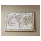 WORLD MAP ON CANVAS SERCATOR PROJECTION