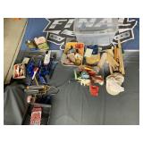 PAINTING SUPPLIES AND BIN