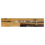47" SWORD REPLICA WITH DETAIL DOWN SHAFT AND