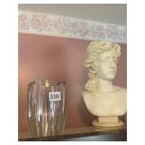 MIKASA VASE (HAS CHIP) AND BUST