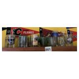 ASSORTED SHOT GLASSES HOLLYWOOD, PIRATE,