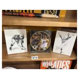 STEELERS COMMEMORATIVE CLOCK & SKETCHES 6 INCHES