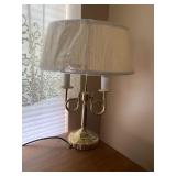 BRASS DOUBLE CANDLESTICK LAMP