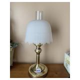 DRESSER LAMP W/ FROSTED SHADE