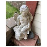 CEMENT ANGEL W/ WINGS
