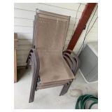 4 STACKING LAWN CHAIRS