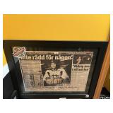 FRAMED NEWSPAPER NHL PREMIER STOCKHOLM 4-5