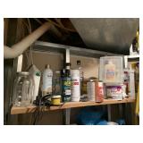 ASSORTED SPRAY PAINTS WHOLE SHELF ETC.