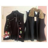 TWO VESTS ONE HOLIDAY ONE NEW W/ TAGS