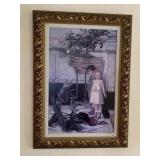 PRINT ON BOARD IN GOLD FANCY FRAME 39" X 28.5"